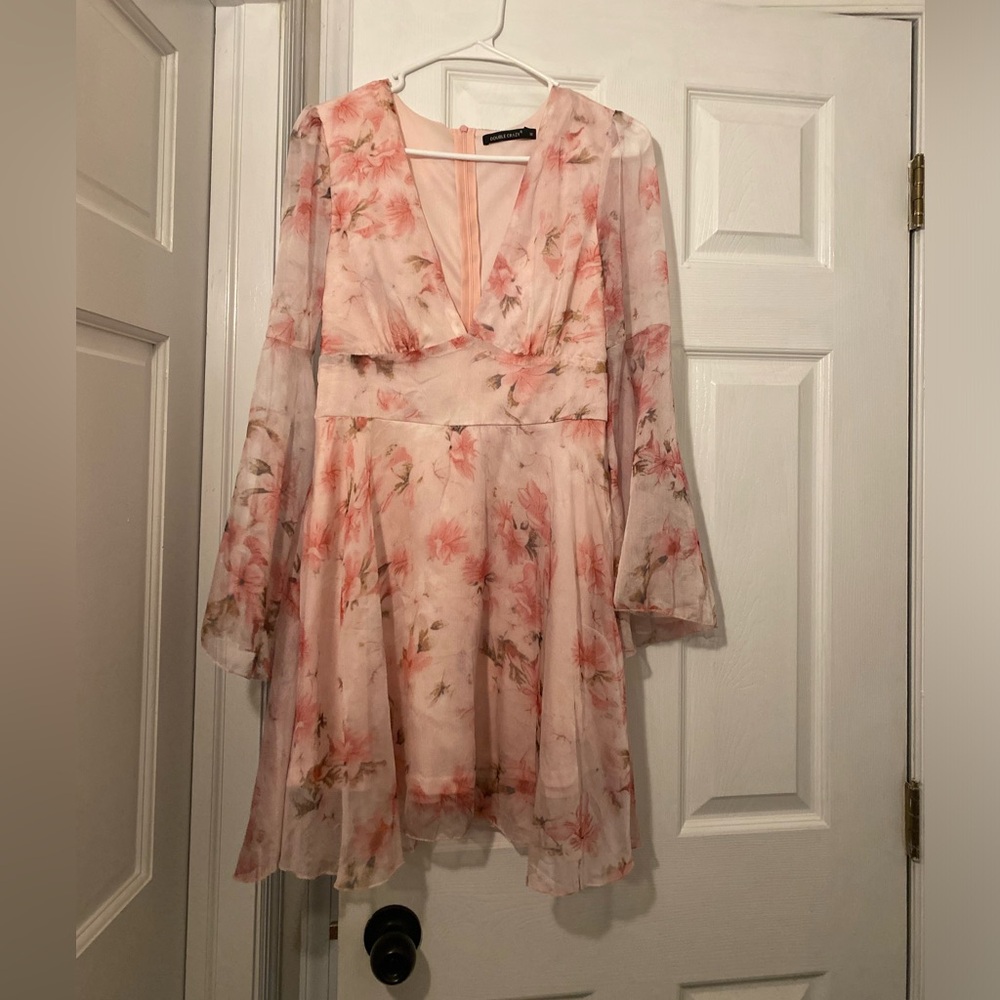 Pink floral dress